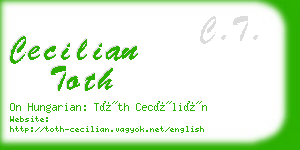 cecilian toth business card